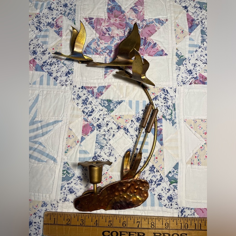 Brass gold metal geese Wall candle sconce Decor
